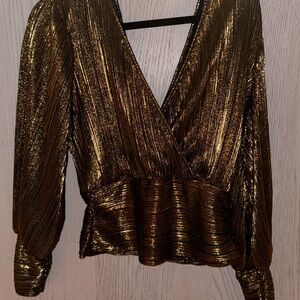 Bardot gold top